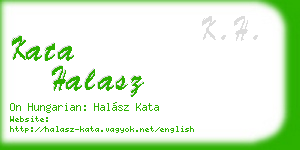 kata halasz business card